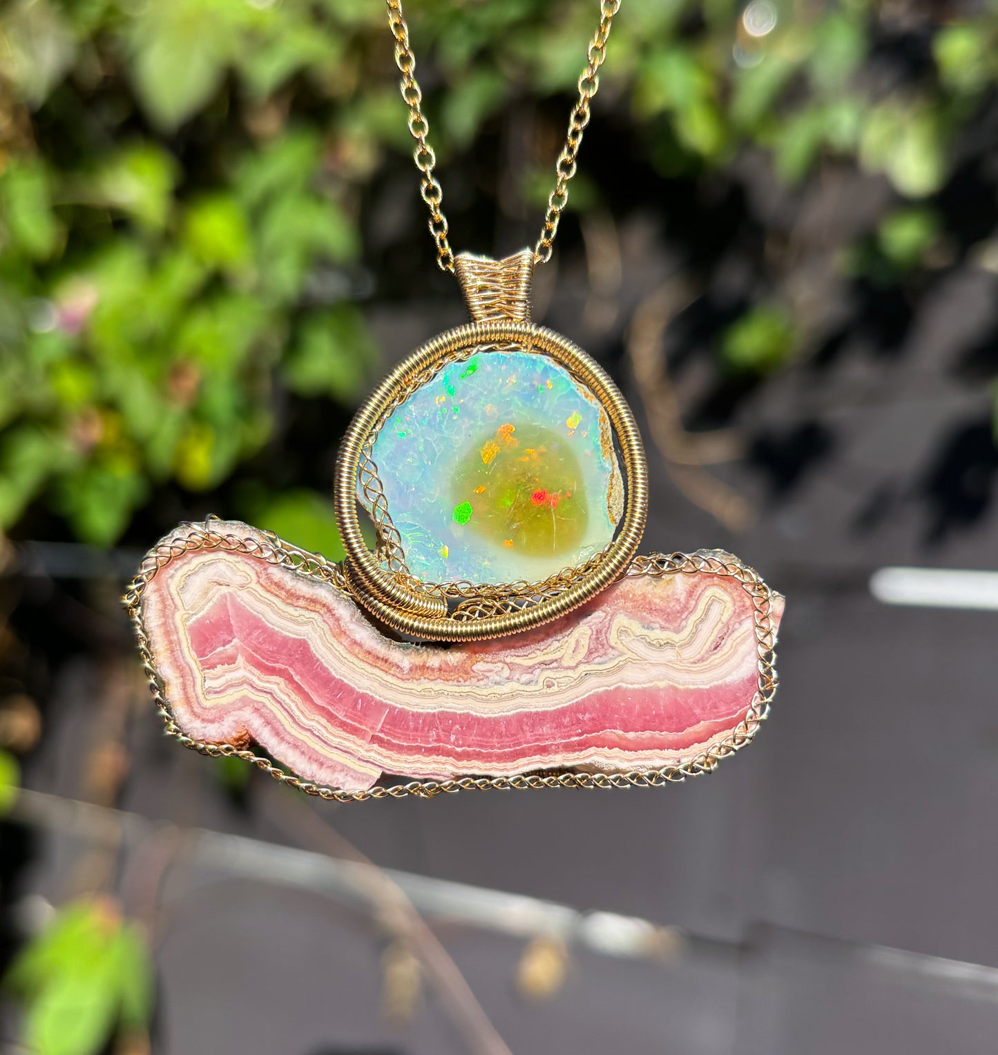 Large Bacon Strip and Single Egg Pendant