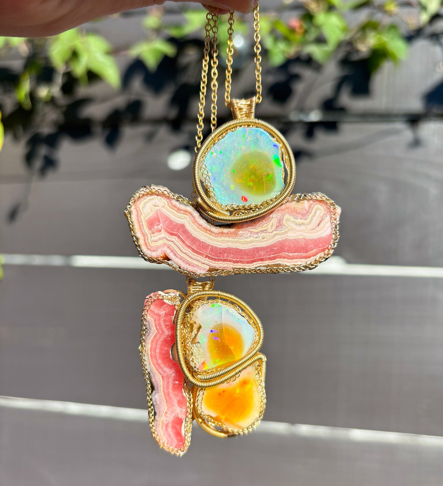 Large Bacon Strip and Single Egg Pendant