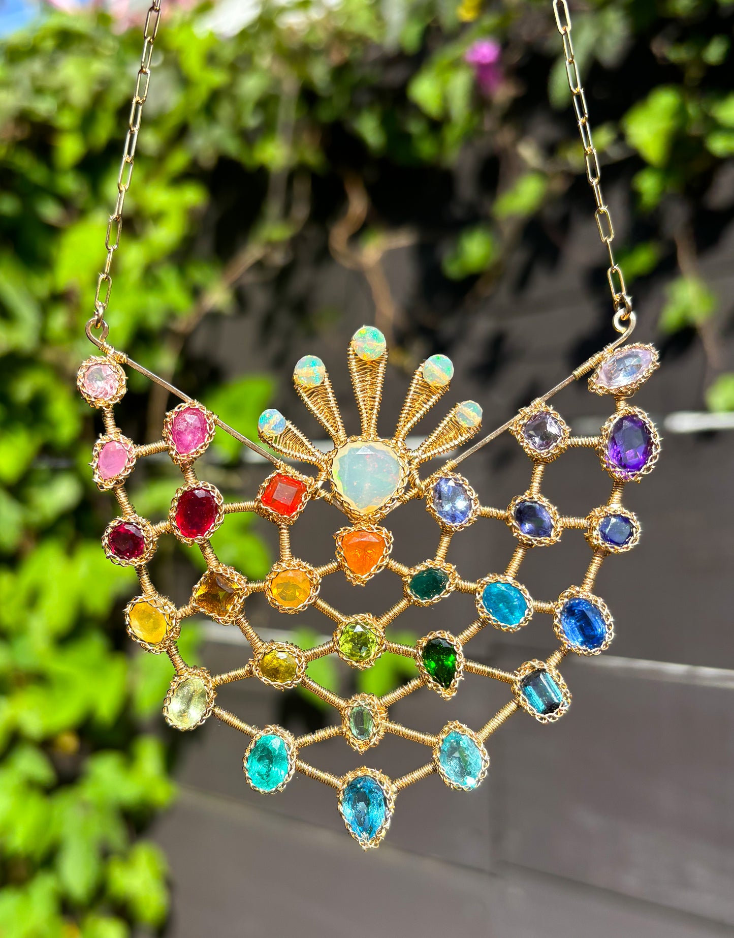 Rainbow Matrix Art Collar