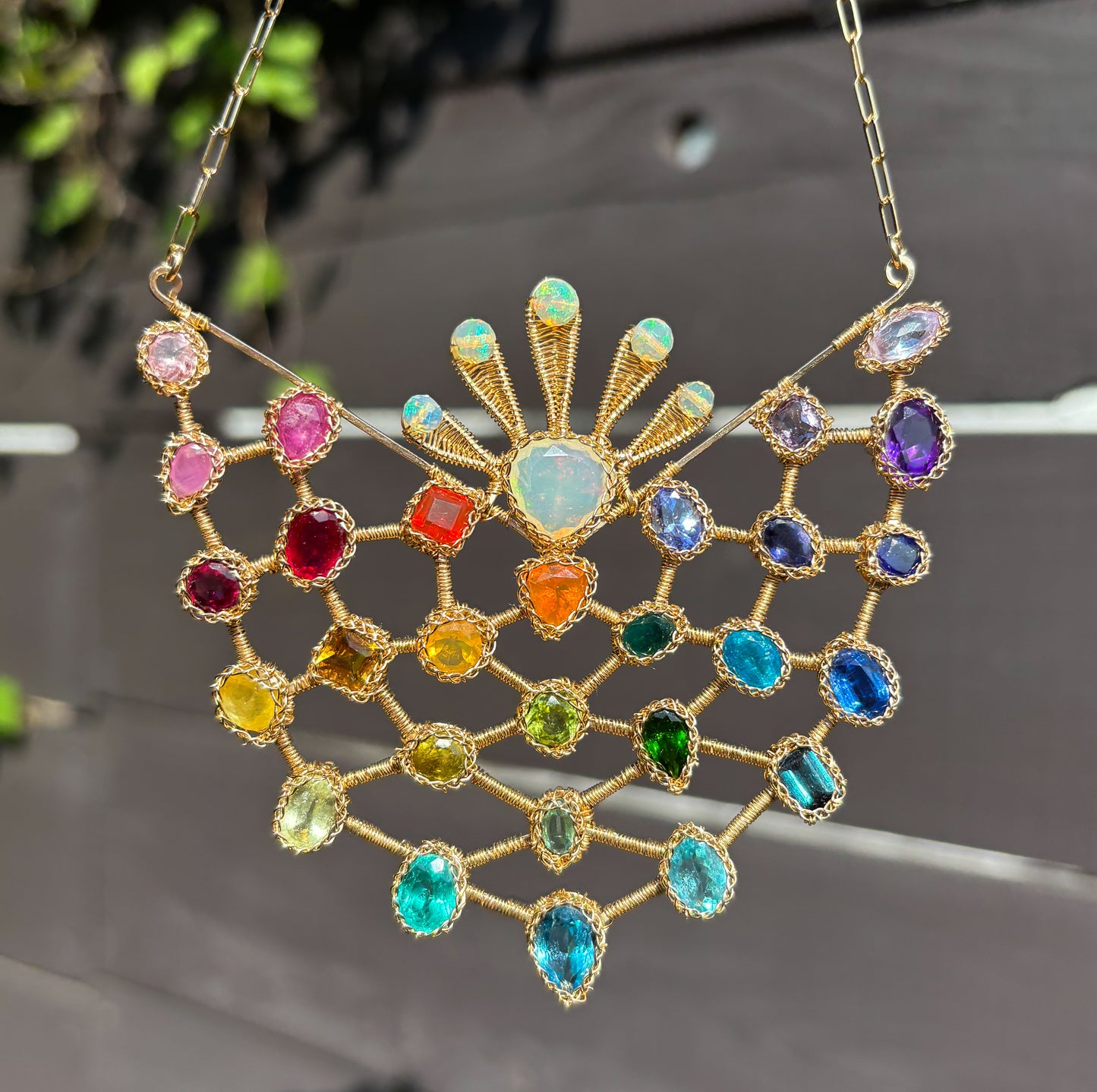 Rainbow Matrix Art Collar