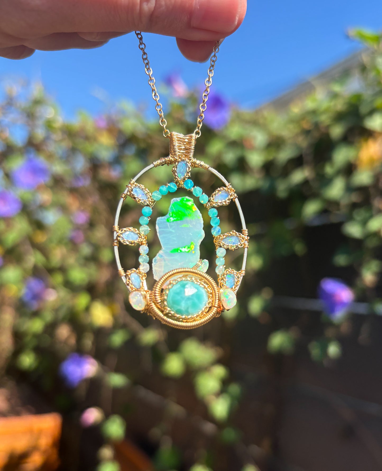 Seafoam Opal Halo