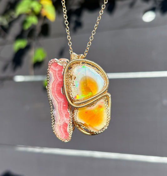 Bacon Strip and Double Egg Breakfast Pendant