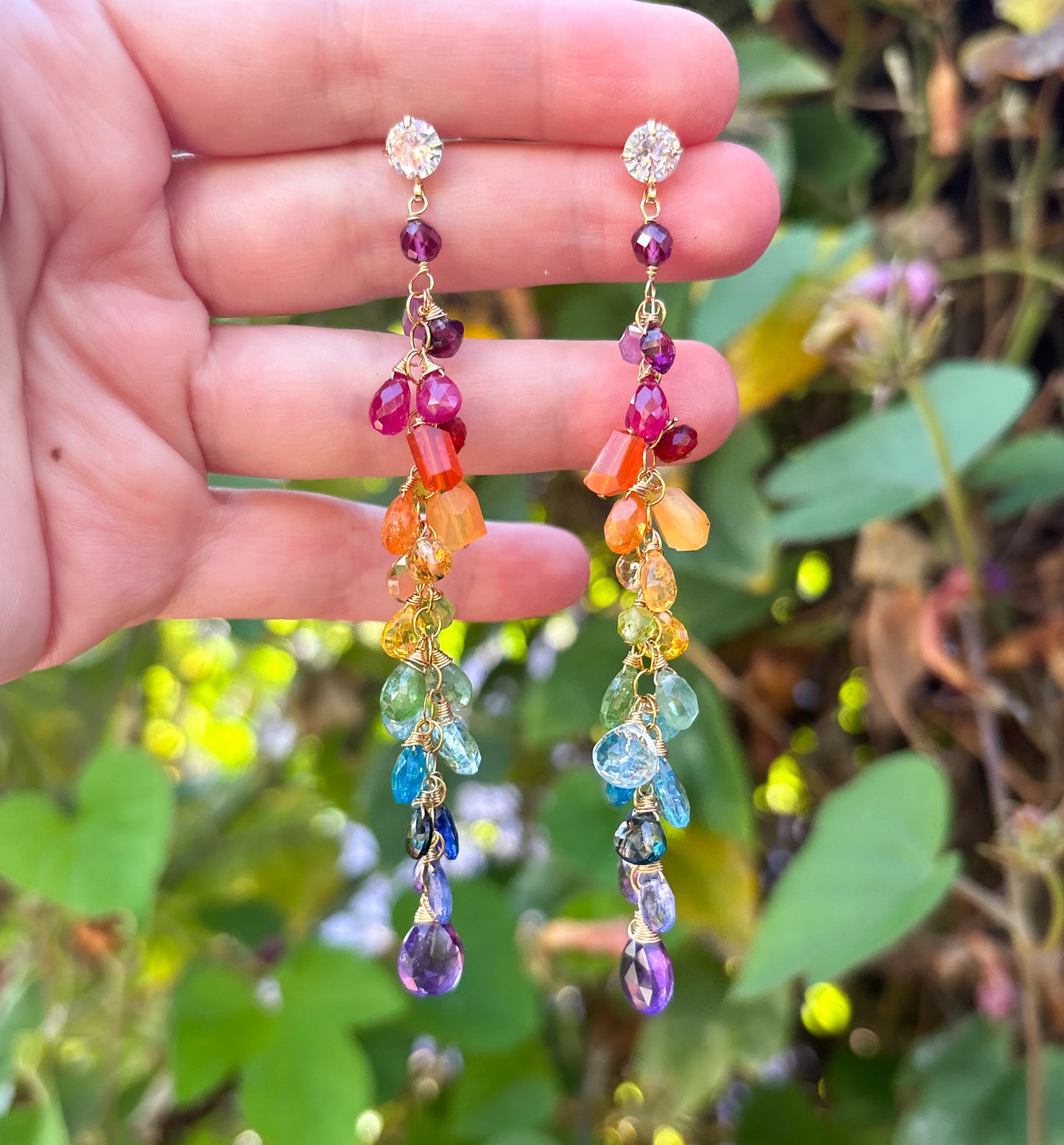 Rainbow Drip Earrings