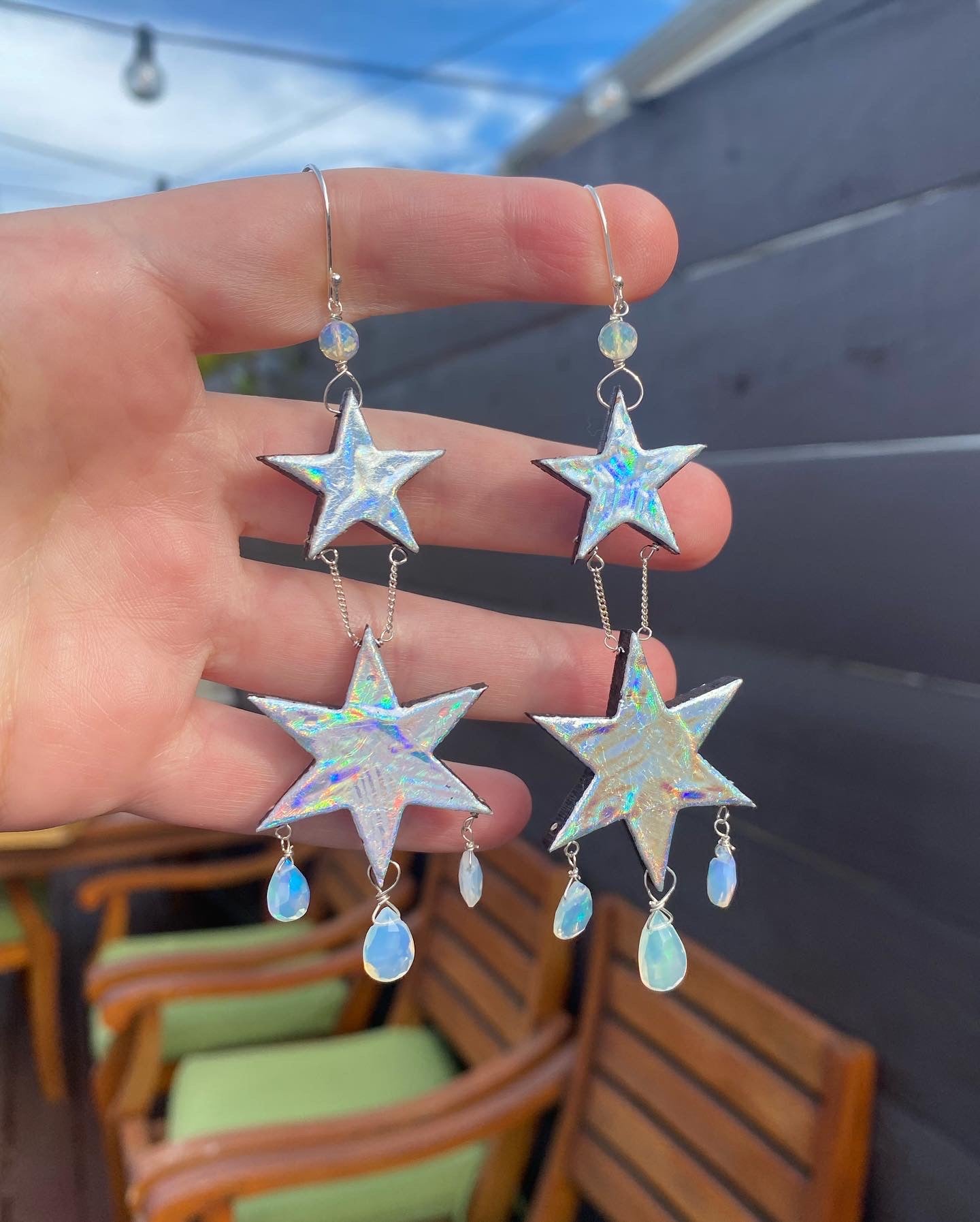 Rainbow Silver Stars