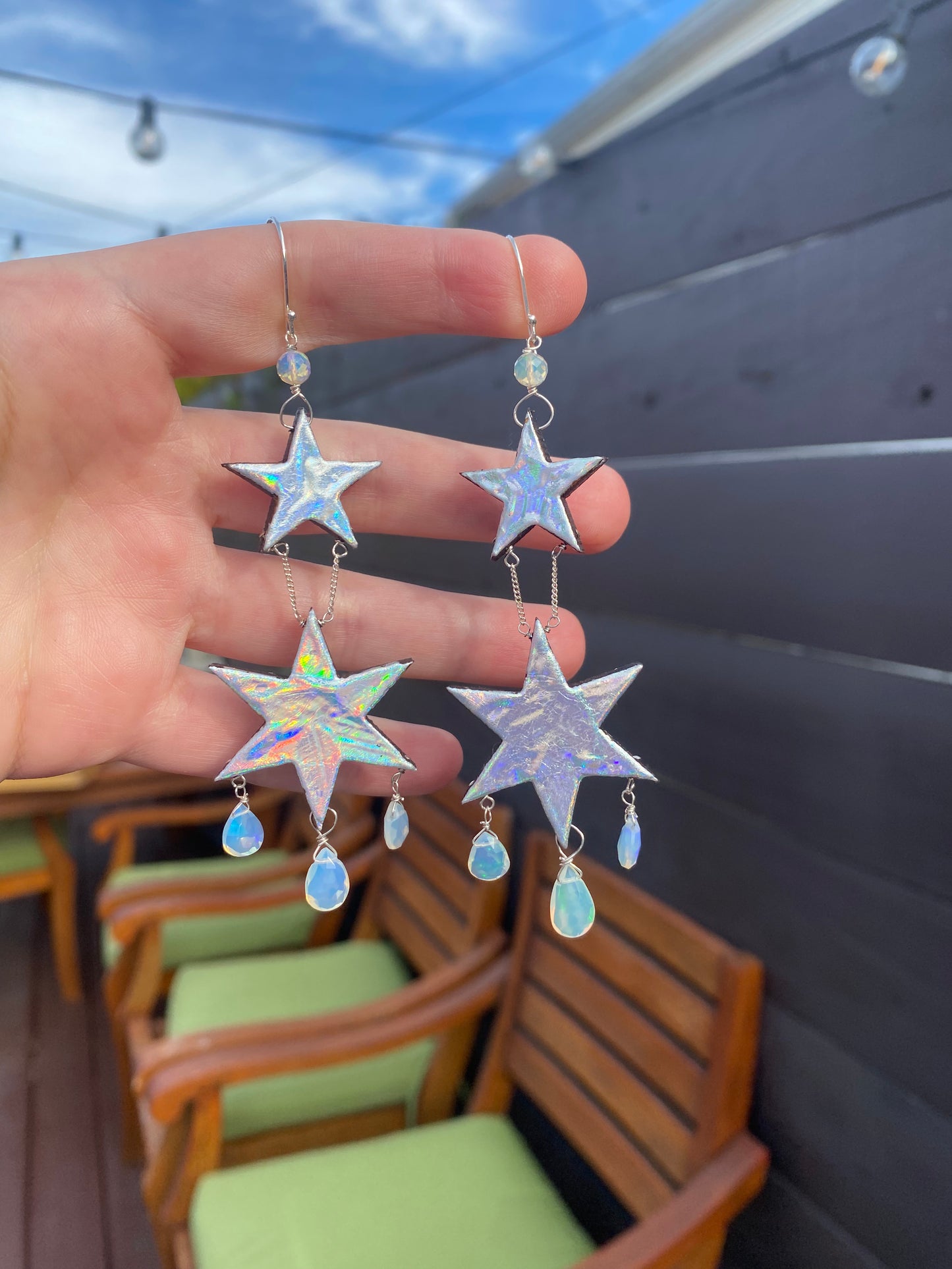 Rainbow Silver Stars