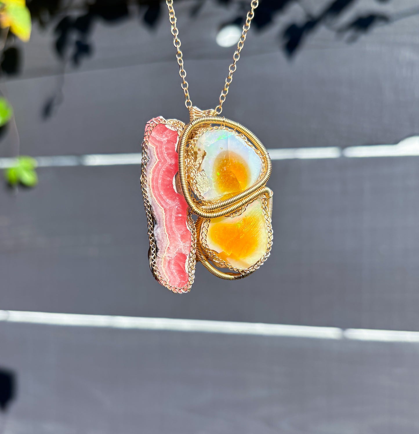 Bacon Strip and Double Egg Breakfast Pendant