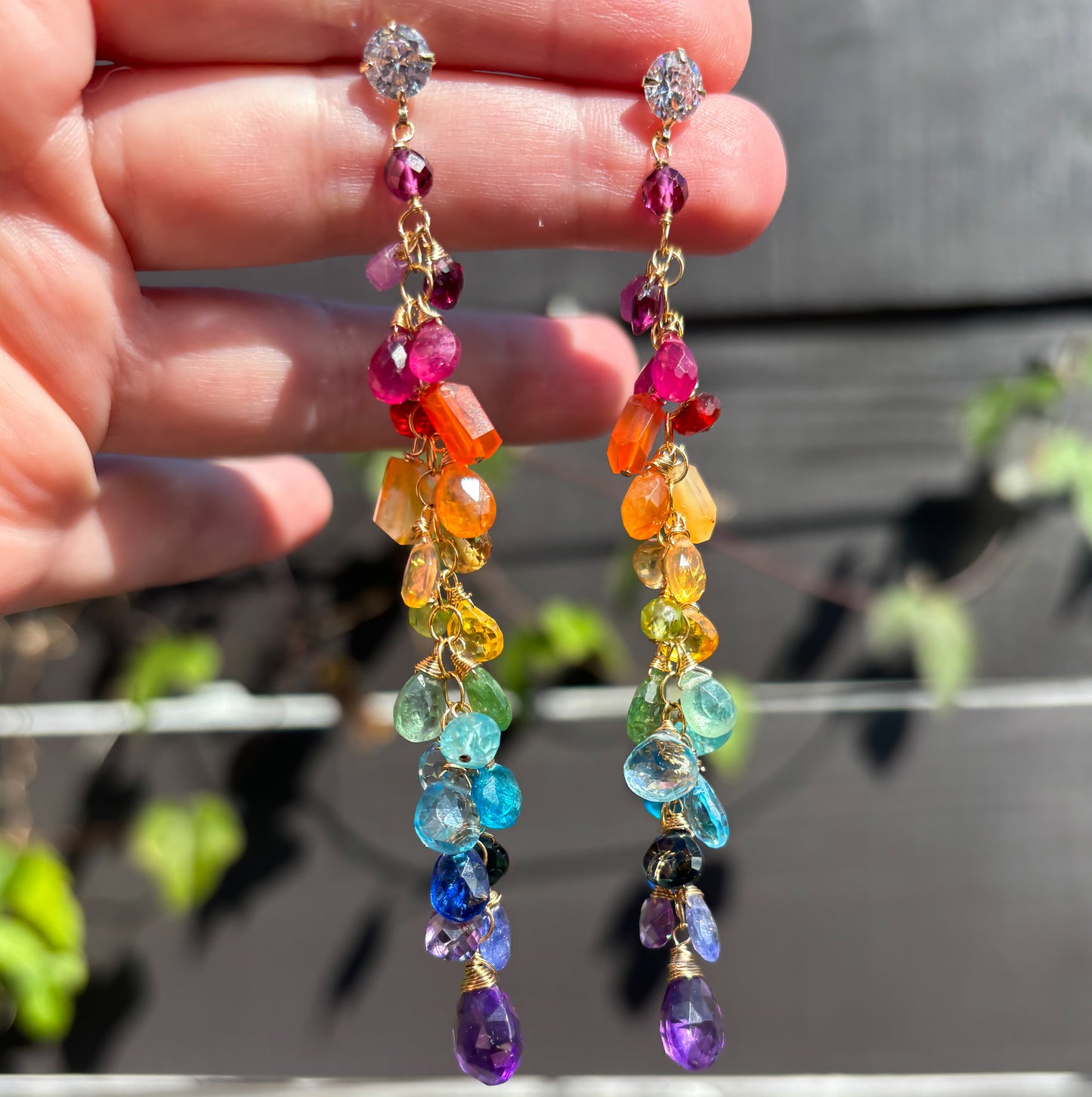 Rainbow Drip Earrings